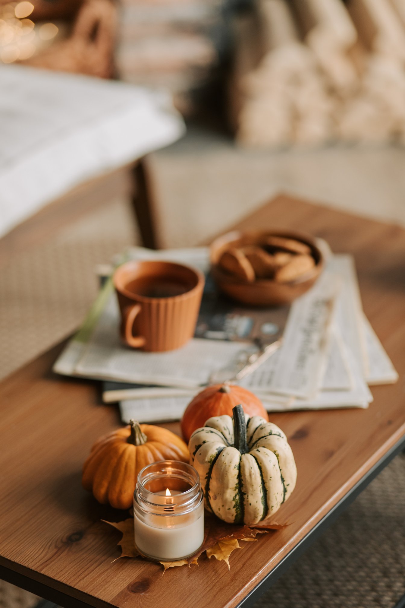 A Candle with Vegetable Home Decor